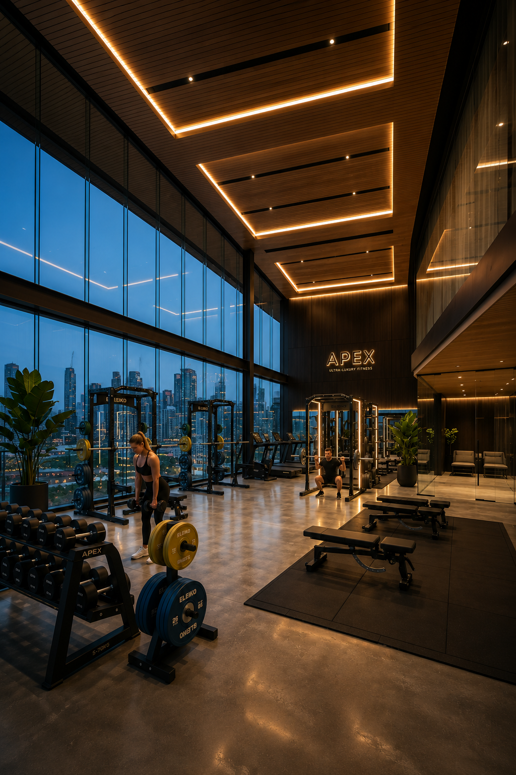 Luxury Fitness Club Interior Atmosphere